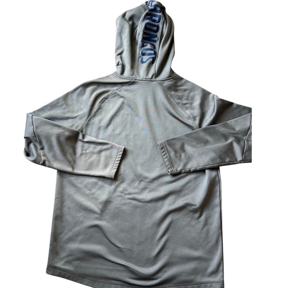 Men's Denver Bronco's Hoodie, Large, Gray/Blue, Fanatics, Football - Picture 2 of 9